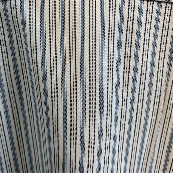 White Blouse with Blue & Black Pin Stripe - Picture 7 of 11